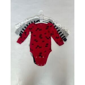 CARTER'S LITTLE BABY BASICS THE ORIGNAL BODYSUIT ONESIS 4-PACK BOYS 12 MO NWT